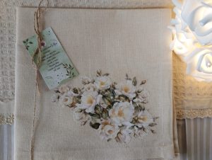 Mantel individual, en lienzo de algodón. Estampado con transfer.