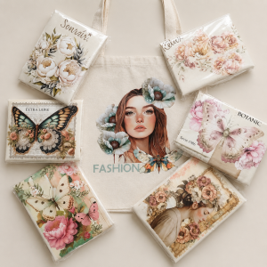tote bags ecologicas estampadas con flores y mariposas
