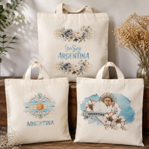 Ecobolsa de Tela Argentina coleccion de tote bags de lienzo