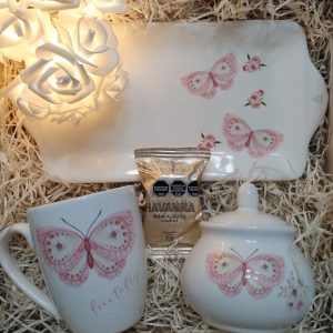 Box Merienda Mariposas juego de te de ceramica artesanal